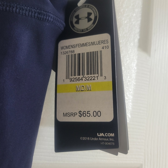 NWT Under Armour blue leggings - Picture 2 of 3